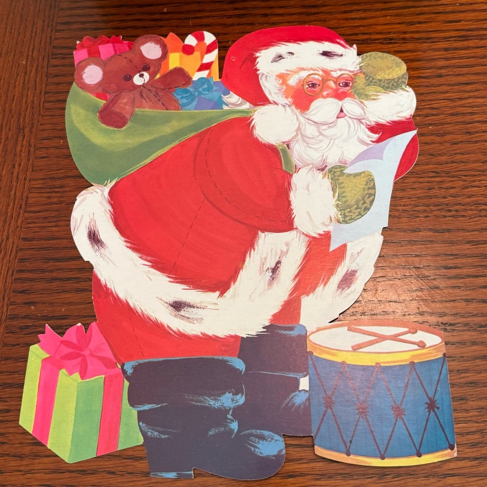 Vintage Santa Claus Cardboard Cutout